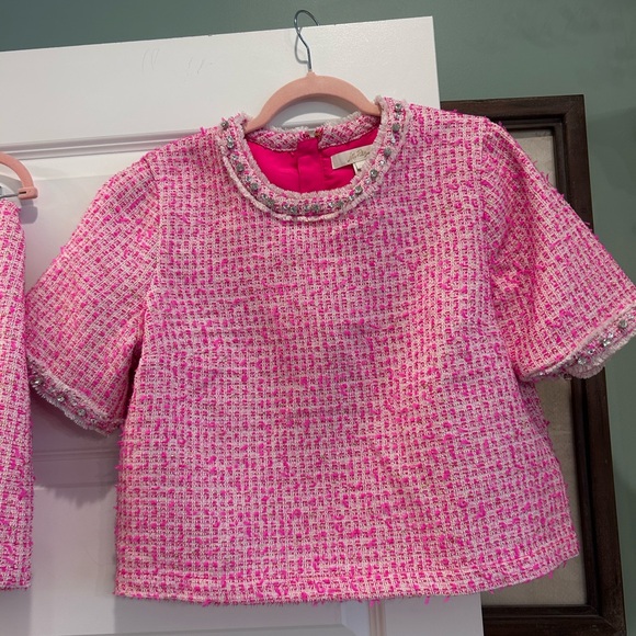 Lilly Pulitzer Vibrant Pink Tweed Set - Picture 3 of 6